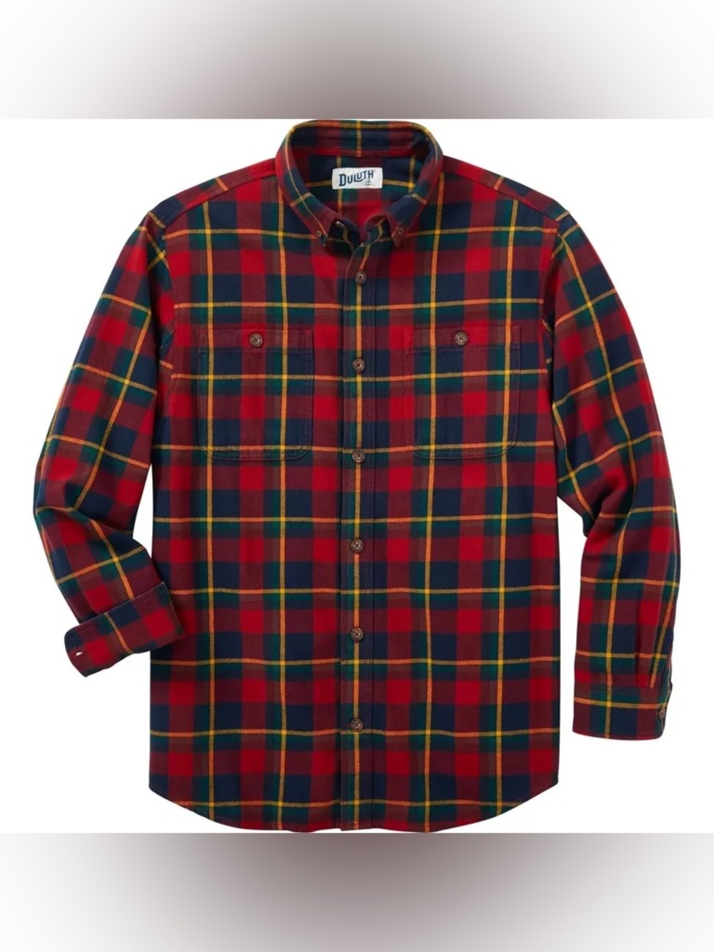 Duluth Trading Free Swingin' 100% Cotton Flannel Shirt Relaxed Fit Untucked (XL)